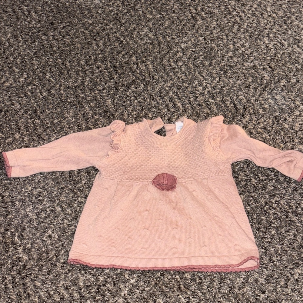 Laura Ashley Pink Ruffle Kids Sweater